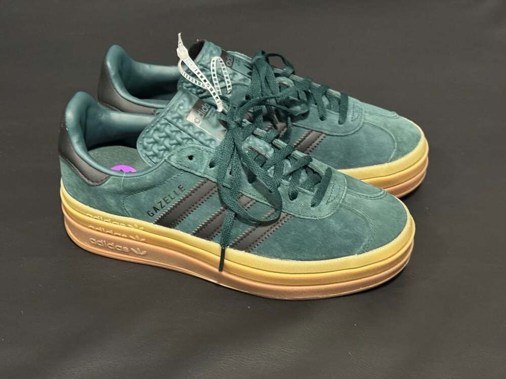 Adidas Gazelle Bold Pine Green JQ3583 Platform Sneakers Youth 6.5